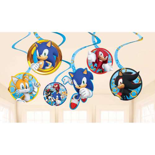 Sonic The Hedgehog Hanging Swirl Decorations - Click Image to Close